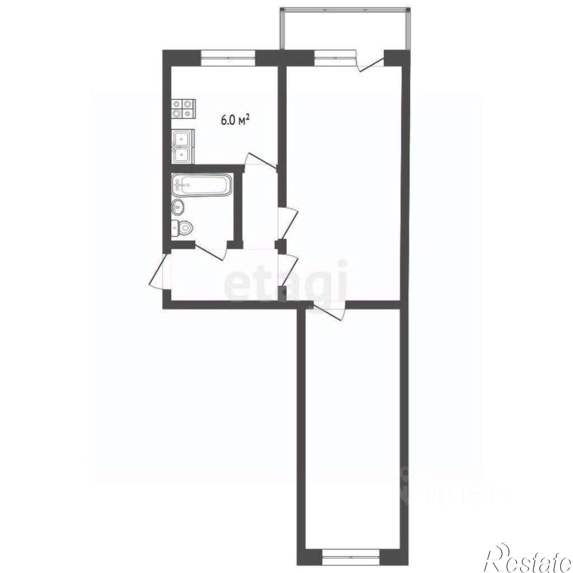Купить квартиру за 6 600 000 рублей на улица Островского, 3