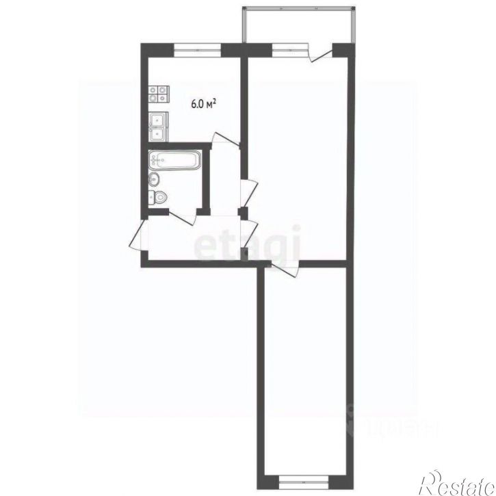2-комн квартира улица Островского, 3,  д. 3