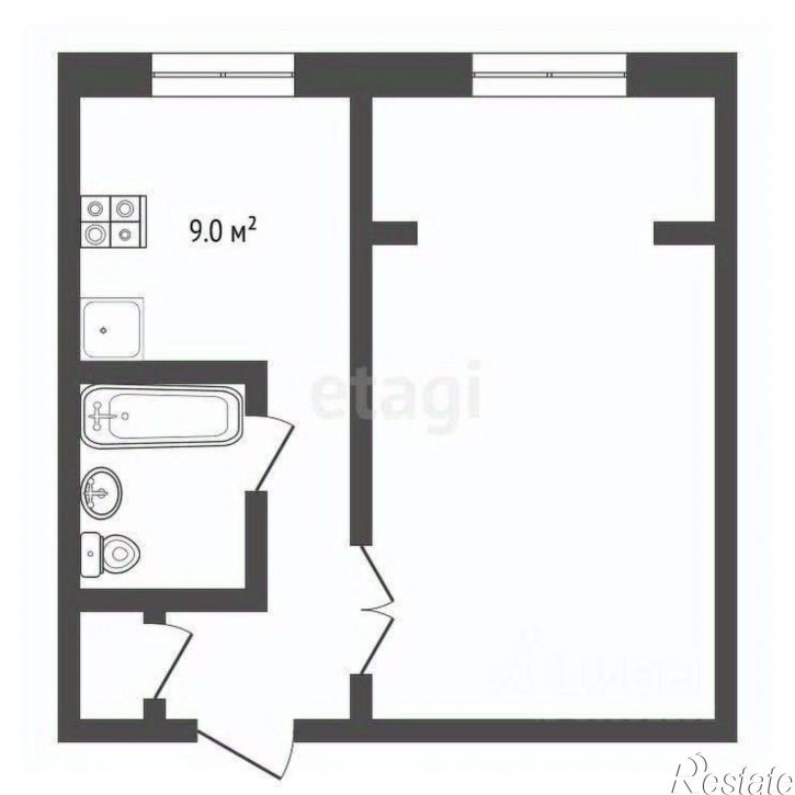 1-комн квартира улица Белинского, 14,  д. 14