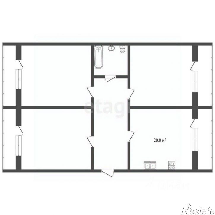 3-комн квартира улица Жмакина, 51,  д. 51