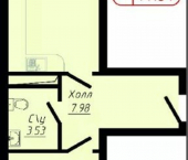 1-комн, 48кв м, этаж 6/9 ул 40 лет Октября, 37