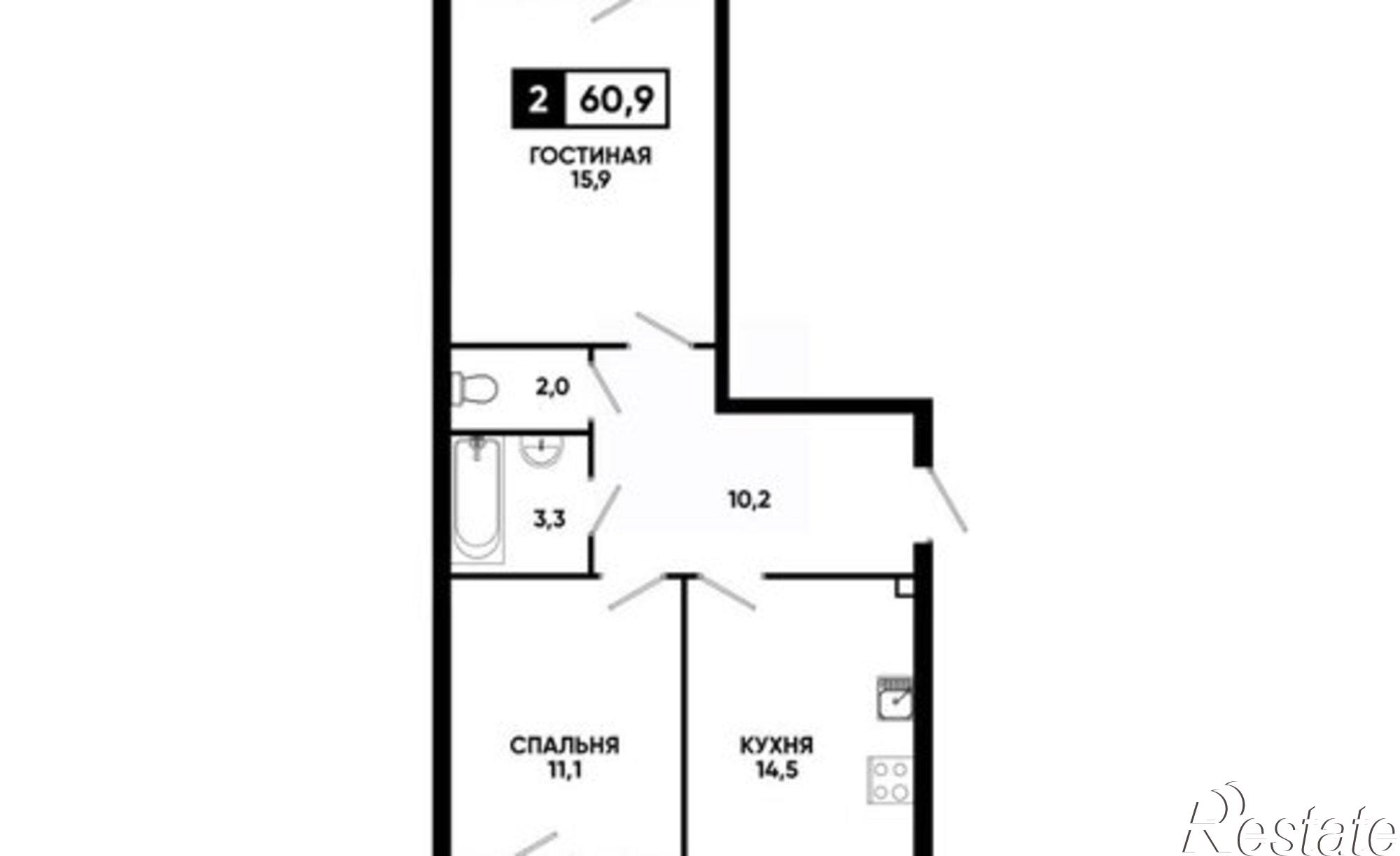 Купить квартиру за 14 159 200 рублей на улица Катыхина, 185/3