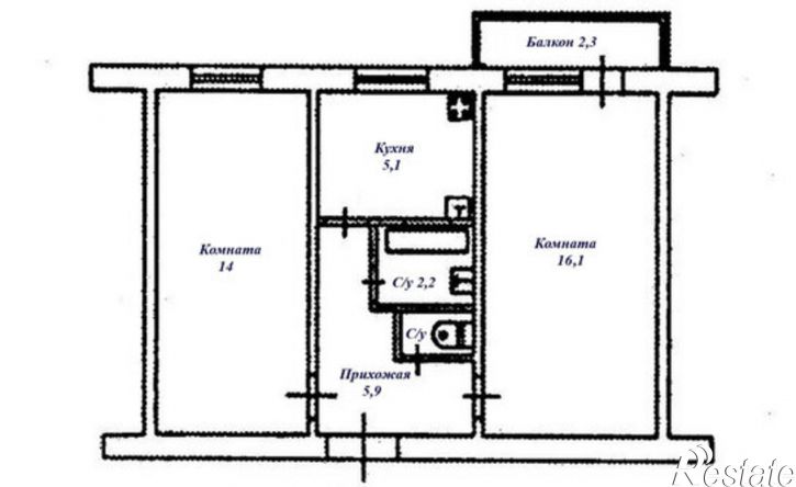 2-комн квартира Седлогорская улица, 140,  д. 140