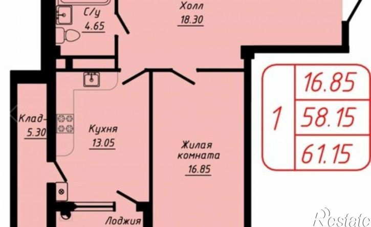 1-комн квартира ул Ленинградская, 77,  д. 77