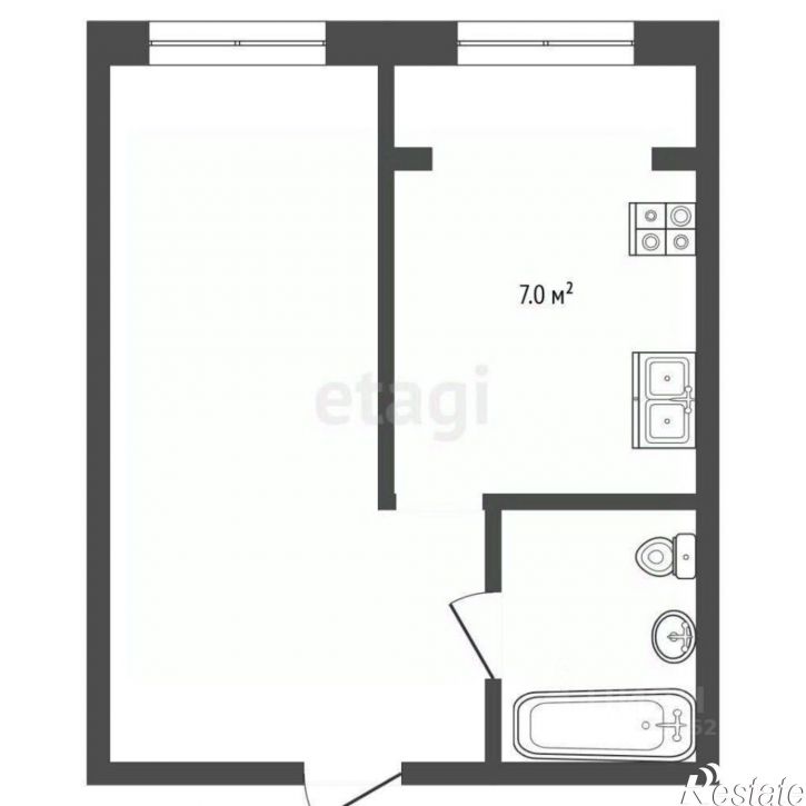 1-комн квартира улица Свердлова, 16Б,  д. 16Б