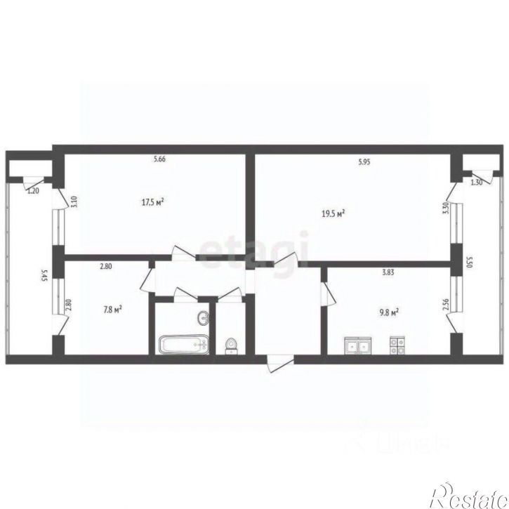 3-комн квартира ул Окопная, 4Б,  д. 4Б