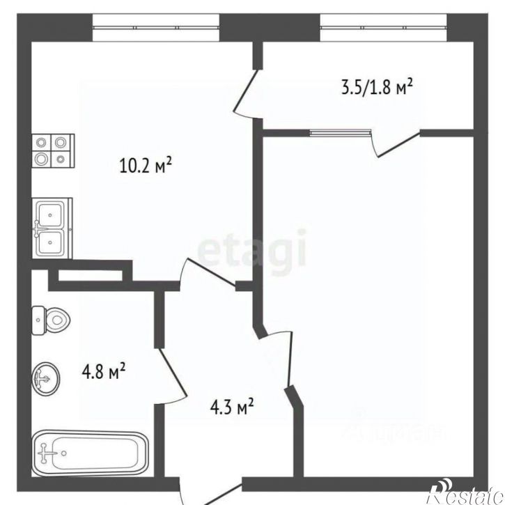 1-комн квартира ул Катыхина, 84/1,  д. 84/1