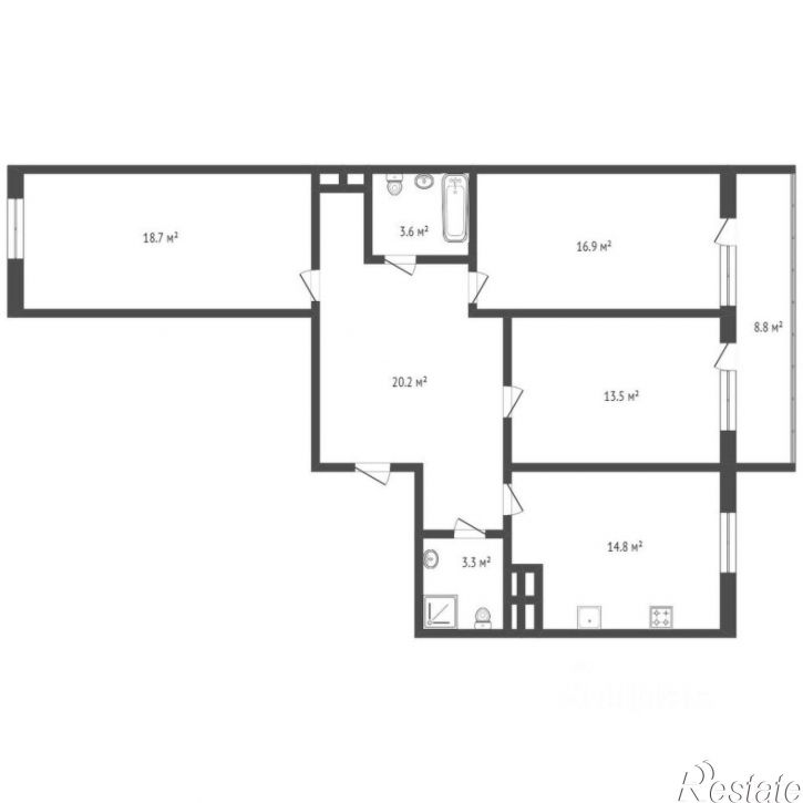 3-комн квартира ул Декабристов, 36 1,  д. 36 1,  к. 1